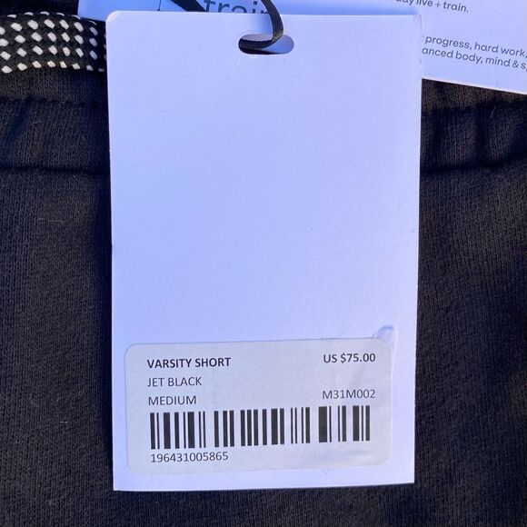 NWT New BRADY by Tom Brady Brand Black Varsity Shorts Medium NFL Athletic - Picture 4 of 7